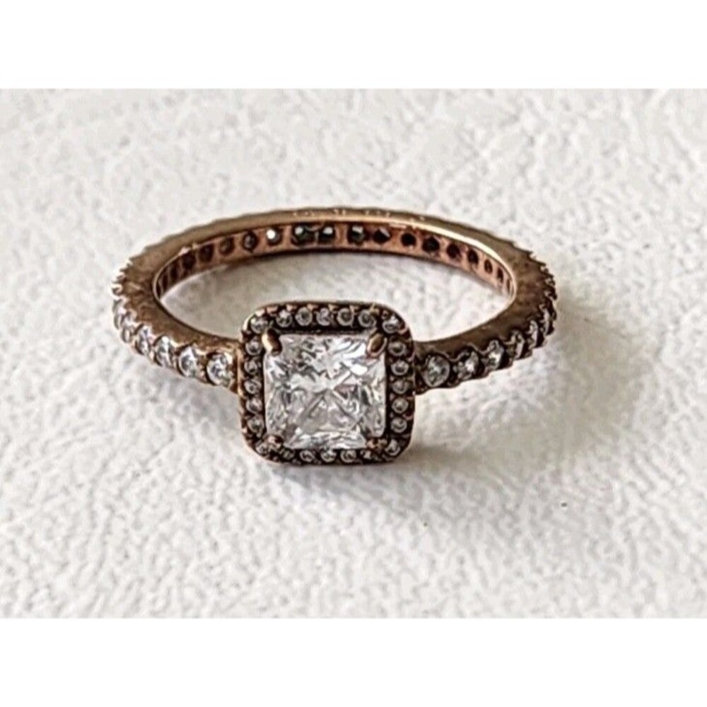 Authentic PANDORA Rose Timeless Elegance Ring #180947CZ Sz 7